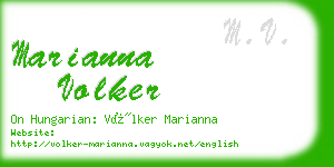 marianna volker business card